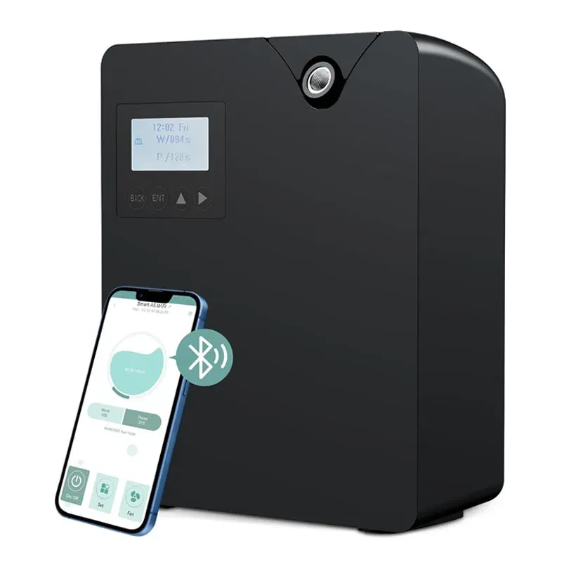 Duftluftmaschine für zu Hause, wasserloser Diffusor für ätherische Öle mit intelligenter Kaltlufttechnologie, Bluetooth-WiFi-Aromatherapie-Diffusor