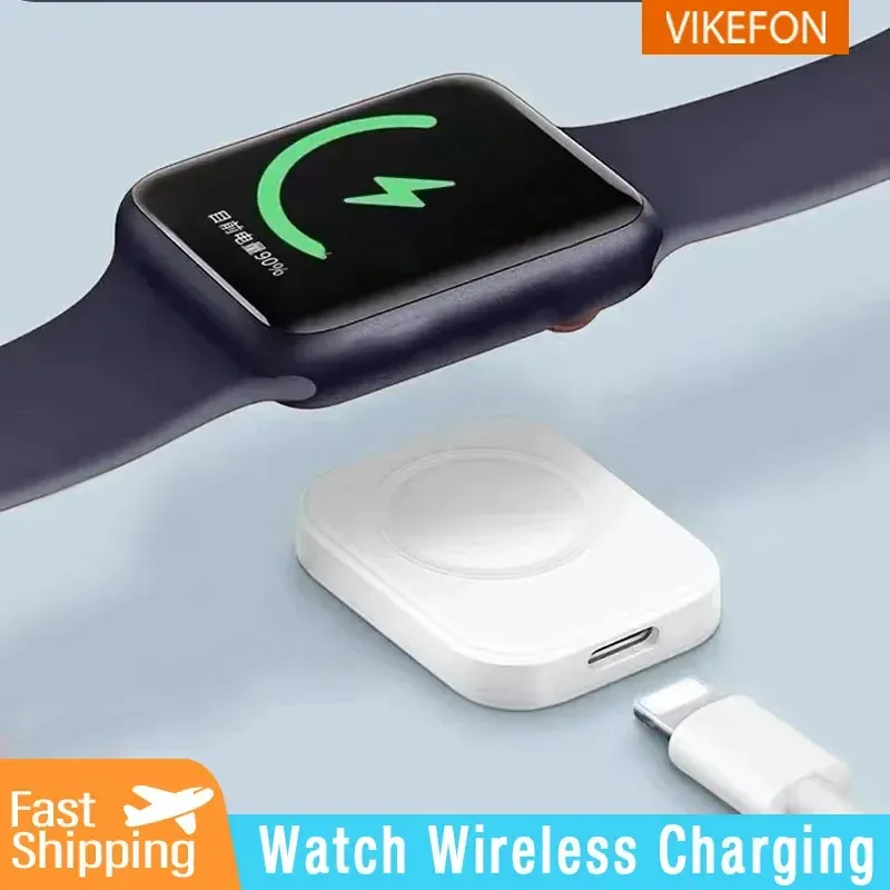 Vikefon magnetisches kabelloses Schnell ladegerät für Apple Watch Serie 9 8 7 6 se Typ c für iPhone Convert Ladegerät für iwatch Serie 6 5
