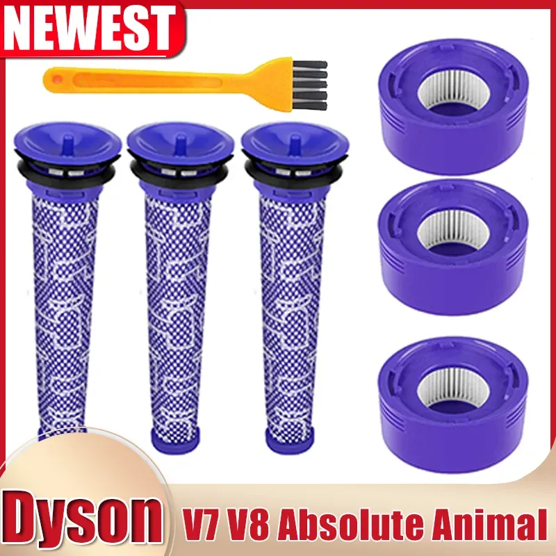 HEPA-Filter und Vorfilter für Dyson V7 V8 Absolute Animal Motorhead Akku-Staubsauger, Ersatzteil