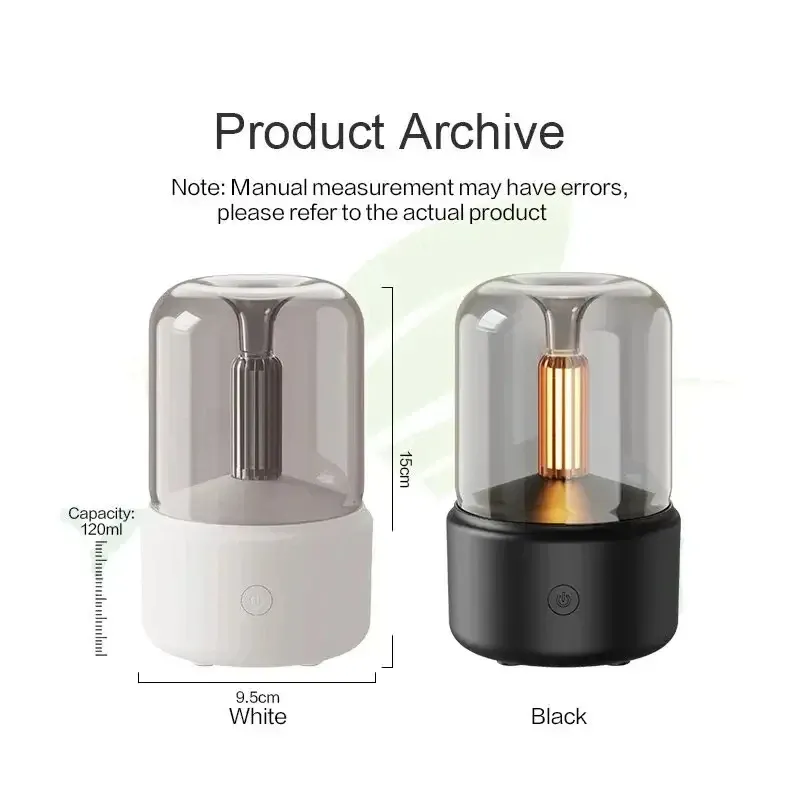 HOMEFISH Tragbarer Mini-Aroma-Diffusor USB-Luftbefeuchter Ätherisches Öl Nachtlicht Kaltnebel-Erzeuger Sprühgerät für Zuhause Geschenk