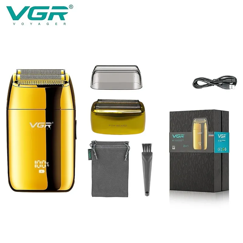 VGR Rasierapparat Fachmann Rasierer Elektrischer Rasierer Hin- und Herbewegung Rasiermaschine tragbar Bartschneider Mini Rasierer für Männer V-399