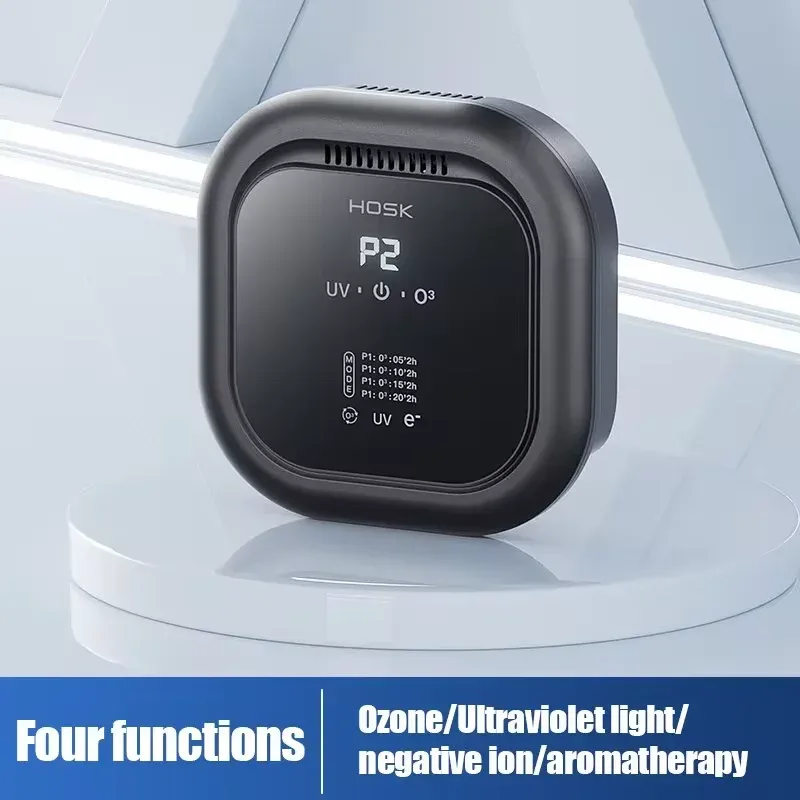 Luftreiniger für Zuhause, Ozongenerator mit UV + Aromatherapie, negative Ionen, entfernt Formaldehyd, Rauch, Geruch, Luftreiniger
