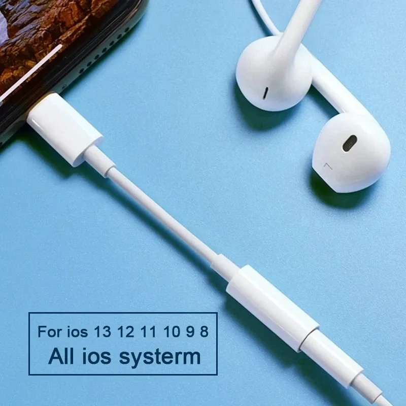 Für IOS Kopfhörer Adaptador für IPhone 13 12 11 10 9 8 plus Aux Audio Splitter für Beleuchtung Zu 3,5mm Adapter Kopfhörer Jack Kabel