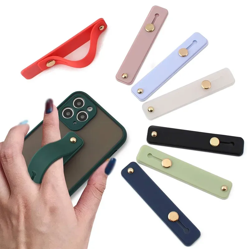 Handgelenk Band Hand Band Finger Grip Handy Halter Stehen Push Pull Universal Einfarbig Telefon Buchse Halter für iPhone Xiaomi
