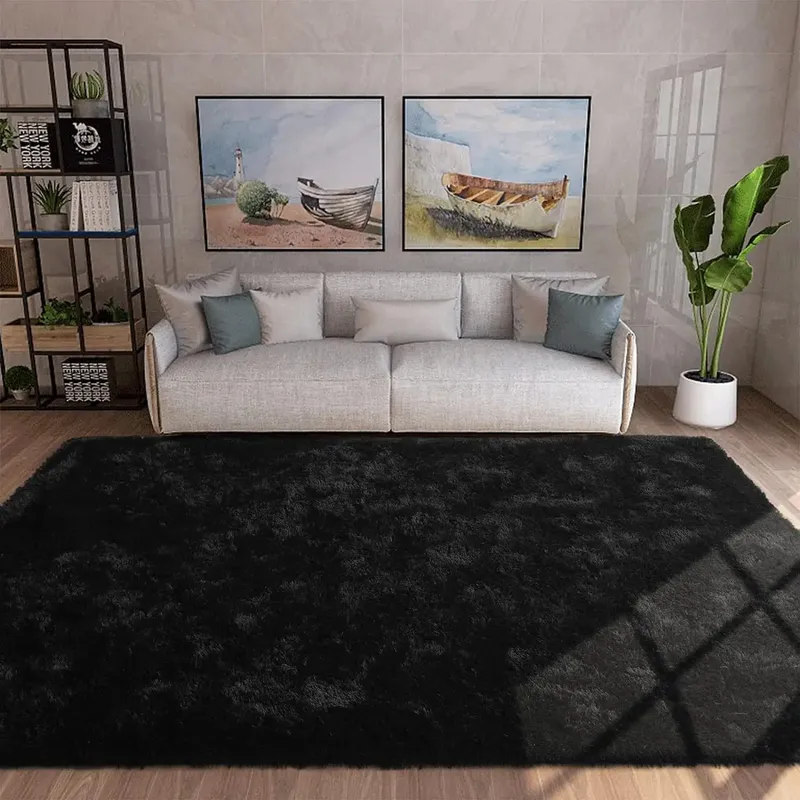 Seide Wolle Teppich Wohnzimmer Plüsch Teppich Schlafzimmer Boden Flauschige Matten Nicht-slip Wohnkultur Weiche Samt Teppich Kinder zimmer Decken