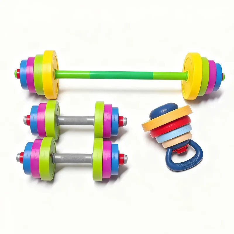 Kind Hantel Fitness Gewichtheben Hantel Kettlebell Für Sport Spielzeug Indoor Outdoor Kinder FitnessAusrüstung Kunststoff Einstellbar
