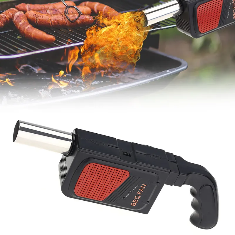 Handheld Elektrische BBQ Fan Luft Gebläse Tragbare für Outdoor Camping Grill Picknick BBQ Kochen Werkzeug Bäckerei Grill Zubehör