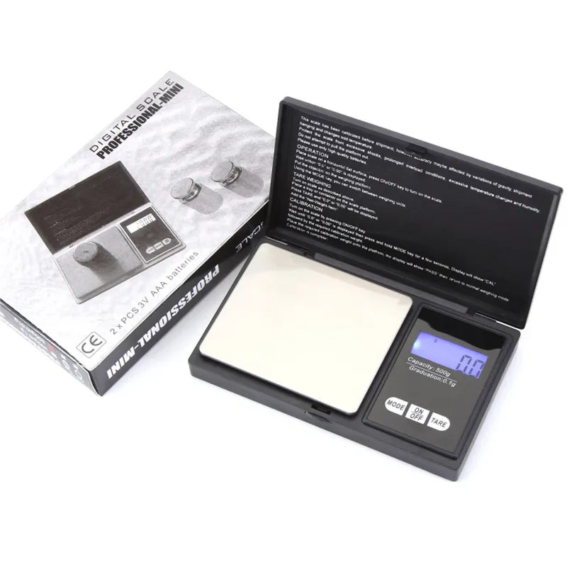 Mini-Schmuckwaage, 0,01 g, elektronische digitale Taschenwaage aus Edelstahl, Gold-Gramm-Balance, tragbare Küchenwaage, Gewichtungswerkzeug