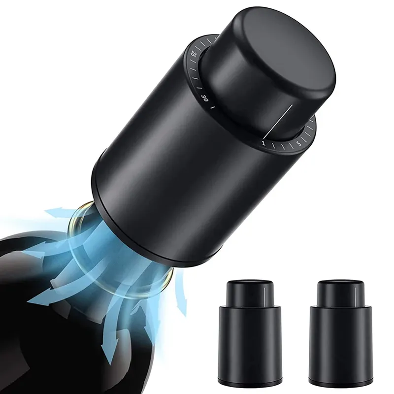 Vakuum Wein Flasche Stopper Versiegelt Lagerung Vakuum Speicher Wein Stopper Push Stil Bar Werkzeuge Barware Wiederverwendbare Wein Kork