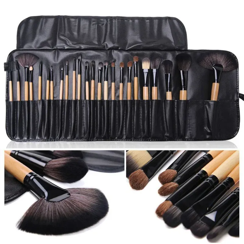 Geschenktüte mit 24-teiligem Make-up-Pinsel-Set, professionelle Kosmetikpinsel, Augenbrauen, Puder, Foundation, Schatten, Pinceaux, Make-up-Werkzeuge