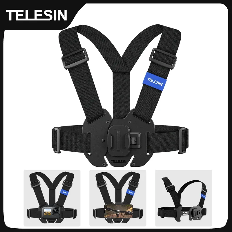 TELESIN Brustgurthalterung Weste Gürtelhalterung für GoPro Hero 13 12 11 10 9 8 7 6 5 Insta360 DJI Action Kamerazubehör