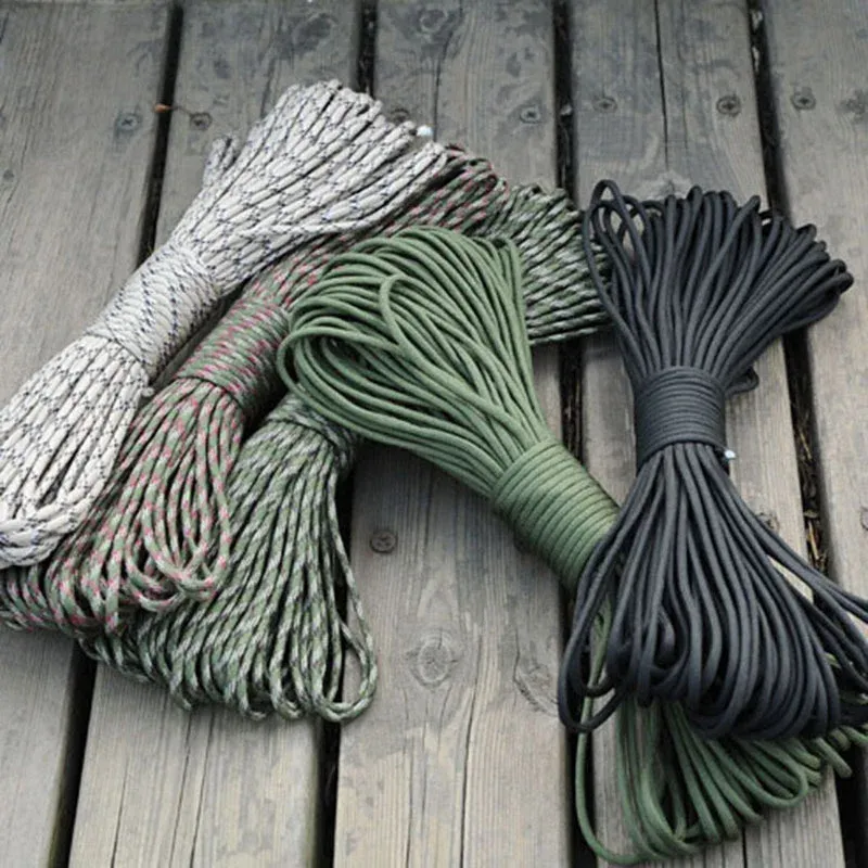 5/15/30 m Paracord-Seil, 7 Stränge, 4 mm, militärisch, taktisch, 550 Fallschirmschnur, Camping-Zubehör, Outdoor-Überleben, DIY-Armbandlinie