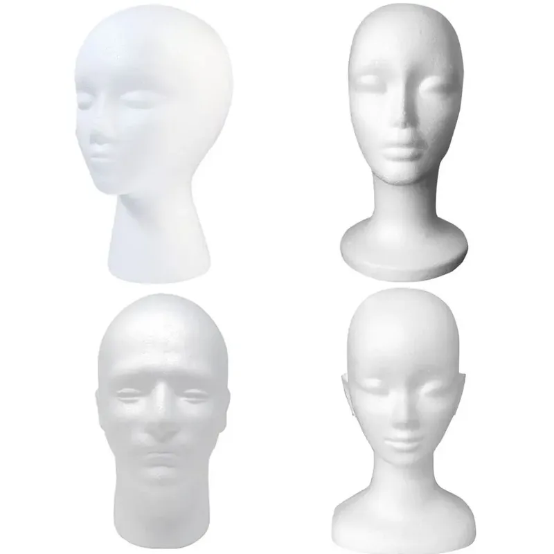 1pc Schaum Perücke Kopf Modell Schaufenster puppe Dummy Perücke Brille Hut Display Stand Rack Haar teile Ständer Halter weiblicher Kopf Modell Perücke Display