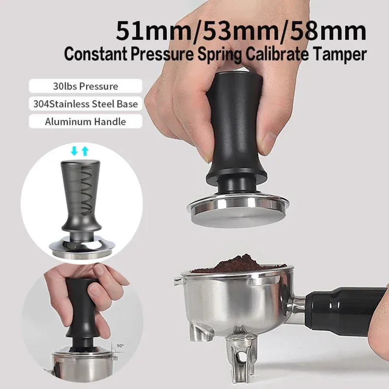 Kaffee manipulieren konstanten Druck 51mm 53mm 58mm kalibriert 30lbs für Delonghi Brevi lle Espresso maschine Zubehör Barista Werkzeuge