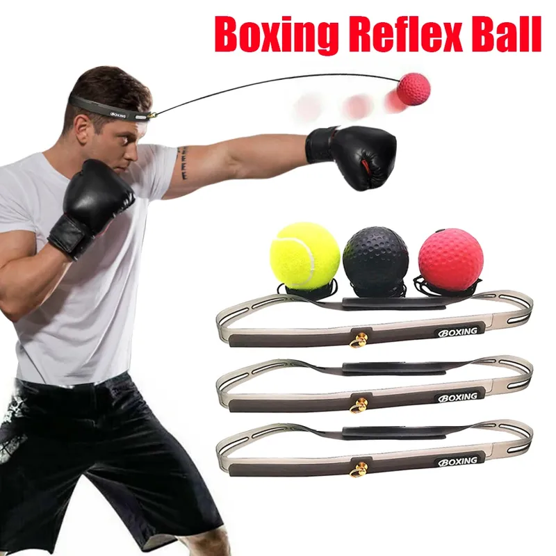 Boxen Reflex Speed Punch Ball Boxen Gummibälle für Beweglichkeit Reaktion Training mit Schweißband Fitness Ausrüstungen Zubehör