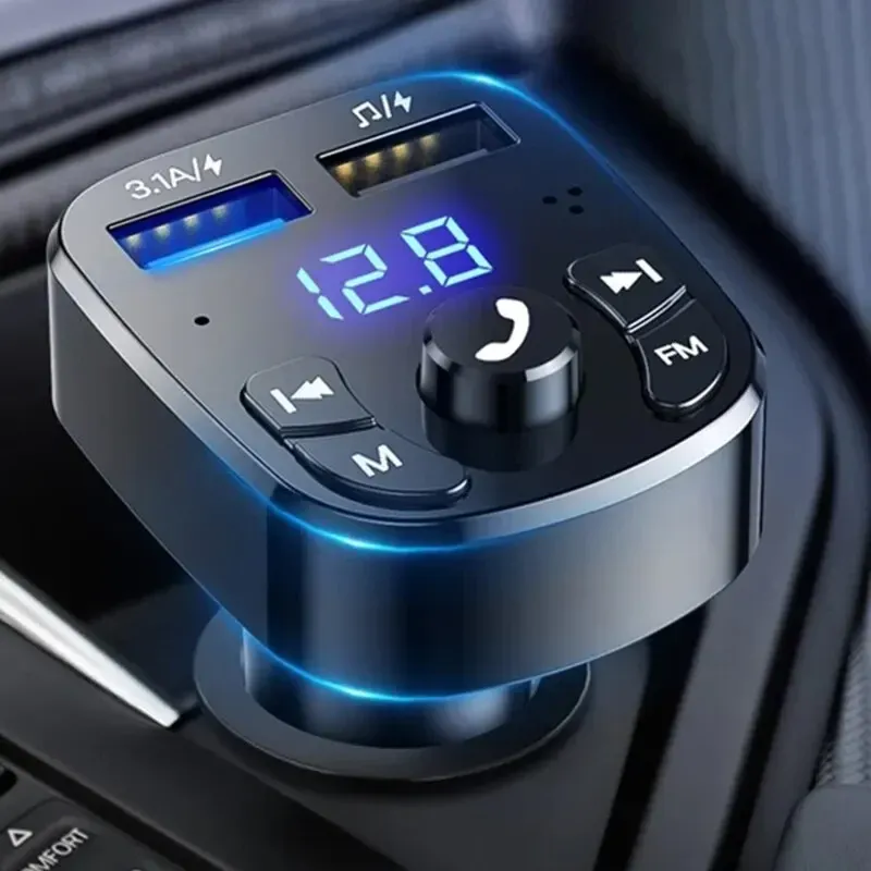 Auto MP3 Player Dual USB Schnelle Ladegerät FM Bluetooth Empfänger Bluetooth Kompatibel 5,0 FM Sender USB-Stick Stecker Auto Kit
