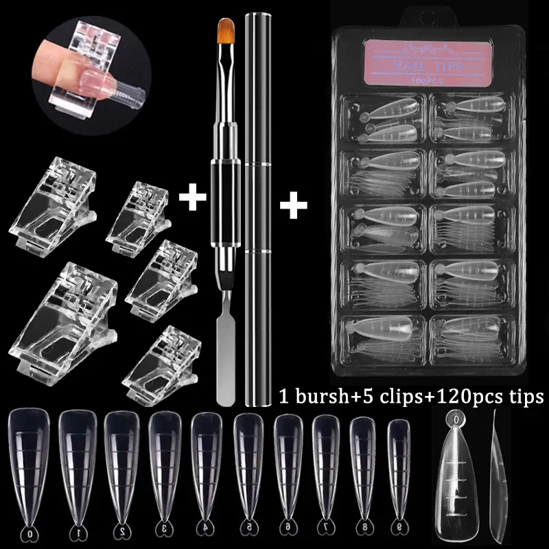 100 Teile/schachtel Nagel Tipps Vollen Satz Acryl Gefälschte Finger UV Gel Polnisch Schnelle Falsche Nägel Spitze Maniküre Werkzeuge Nail art DIY Werkzeuge kit