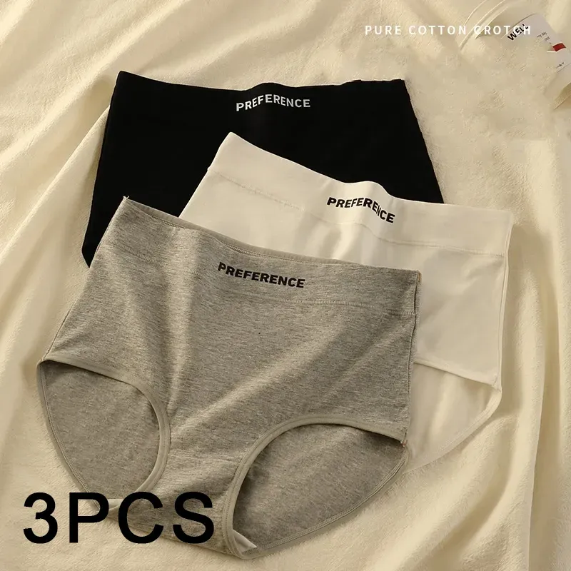 3 Teile/satz Farbe Höschen Baumwolle Frauen Komfortable High-taille Unterwäsche Weiche Dessous Atmungs Weibliche Höschen Fitness Sport Briefs