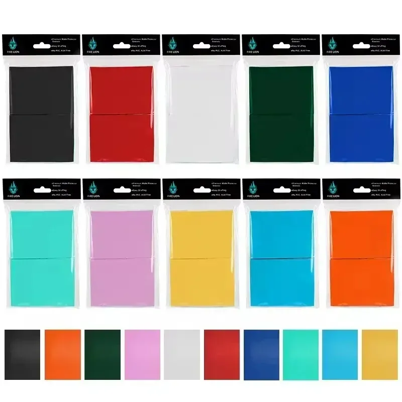 100 Stück 66 x 91 mm Kartenhüllen für Sammelkarten, matte Kartenhüllen, Deck-Kartenschutz, weiche Hüllen für Standardkarten