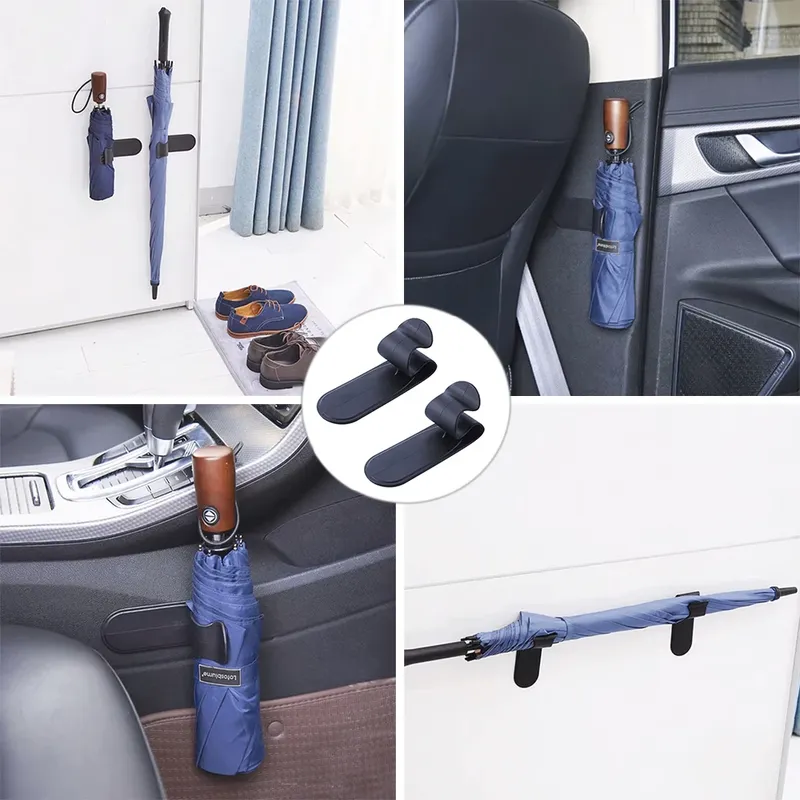 1/2 Stück Auto-Regenschirmhalter Kofferraum-Organizer Haken Montagehalterung Auto-Innenraum-Zubehör