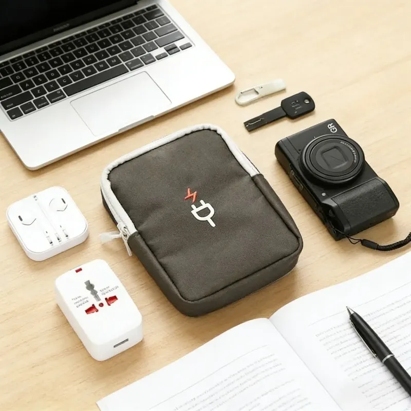 Digitale Kabelaufbewahrungstasche, tragbare Tasche für elektronisches Zubehör, Tragetasche für USB-Powerbank, für Reisen und den Heimgebrauch