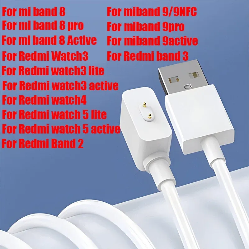 Magnetisches Ladegerät für Xiaomi Smart Band 8, 9 8pro, 9 8 Active / Redmi Watch 5 3 Active Watch4 Band 2 Universelles USB-Ladekabel
