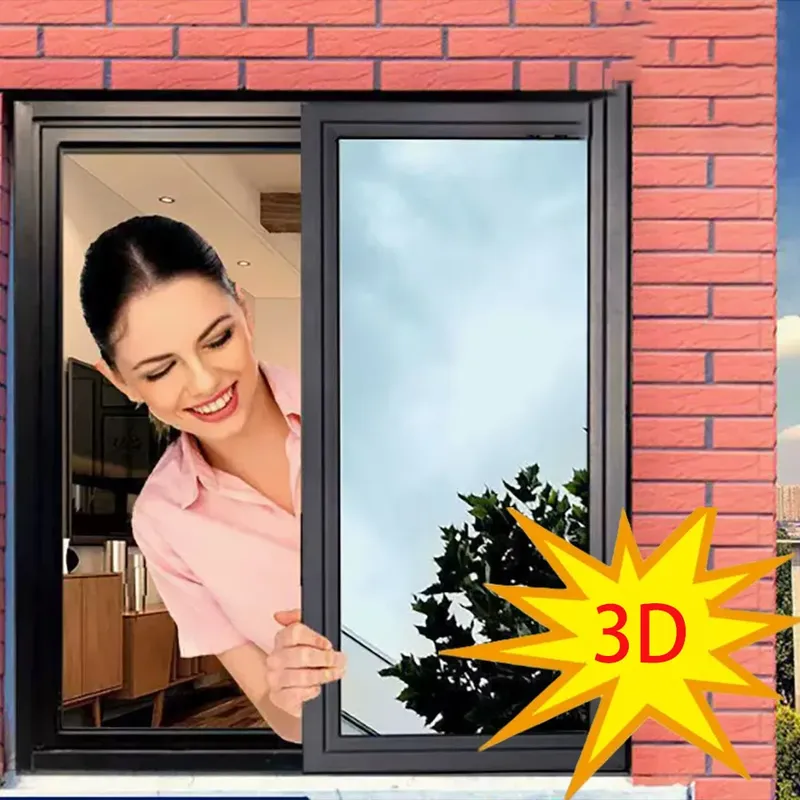 Einwegspiegel für den Haushalt, Wärmedämmung und Sonnenschutz, Glasfolie, Fenster, Balkon, Sichtschutz, Fensterfolienaufkleber