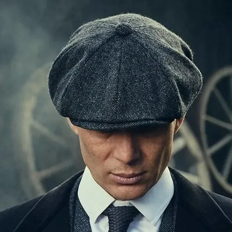 Hohe Qualität Winter Retro Britischen Stil Zeitungsjunge Mütze Männer Vintage Luxus Unisex Neue Achteckige Flache Kappe Baumwolle Ascot Caps Beanie