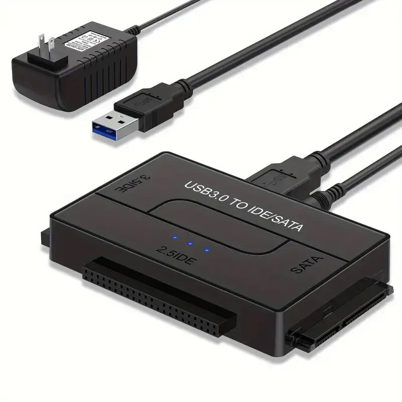 SATA/IDE zu USB 3.0 Adapter Festplattenadapter Kabel Konverter für 2,5/3,5 Zoll SATA und IDE HDD Unterstützung 6 TB für PC MacBook
