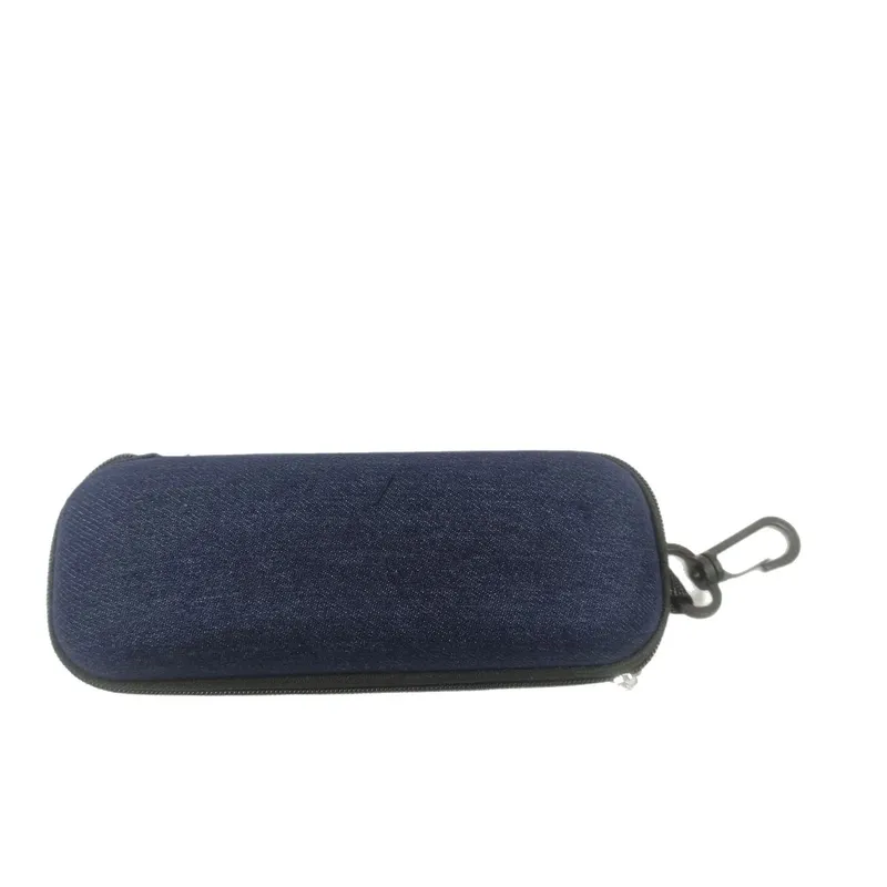 1 STÜCK 2025 Neue EVA Oxford Tuch Druckbeständige Sonnenbrille Box Reißverschluss Taschenhaken Schwarz