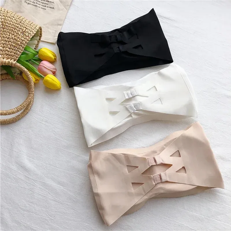 Nahtloser trägerloser Bandeau-BH für Damen, kabelloses Röhrenoberteil, unsichtbare Unterwäsche, bequemes sexy Dessous-Oberteil für den Sommer