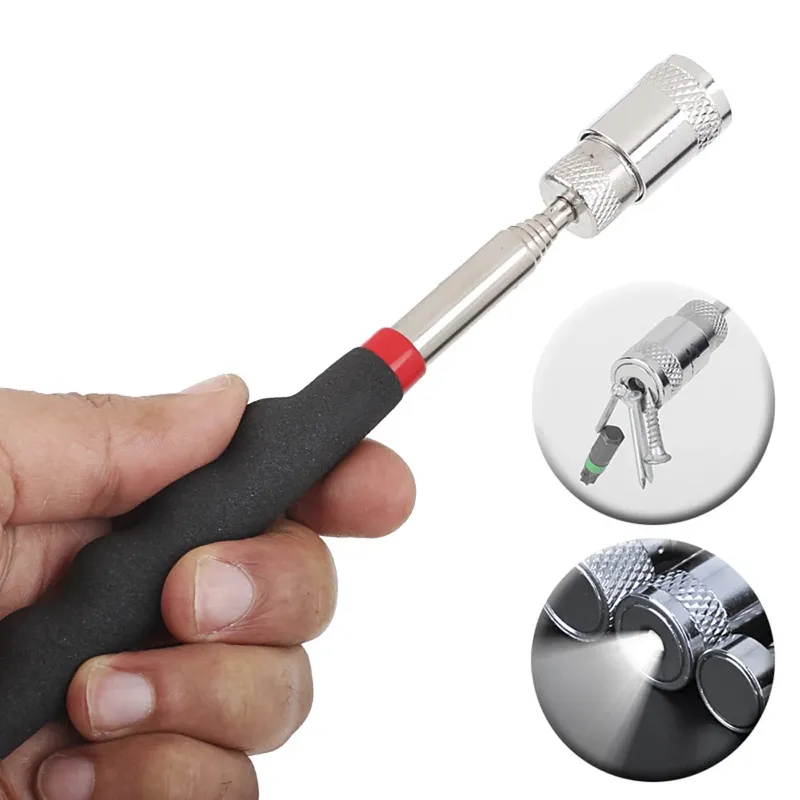 Teleskop-Magnetstift, ausziehbarer Tonabnehmerstab mit leichtem tragbarem Mini-Magnet-Aufnahmewerkzeug zum Aufnehmen von Schrauben und Muttern