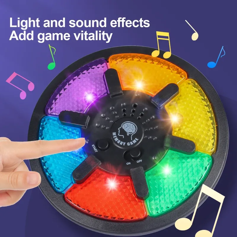 Memory-Spielmaschine, tragbares elektronisches Memory-Spiel mit Licht- und Sound-Puzzle, kreatives interaktives Spiel, Spielzeug, Memory-Training
