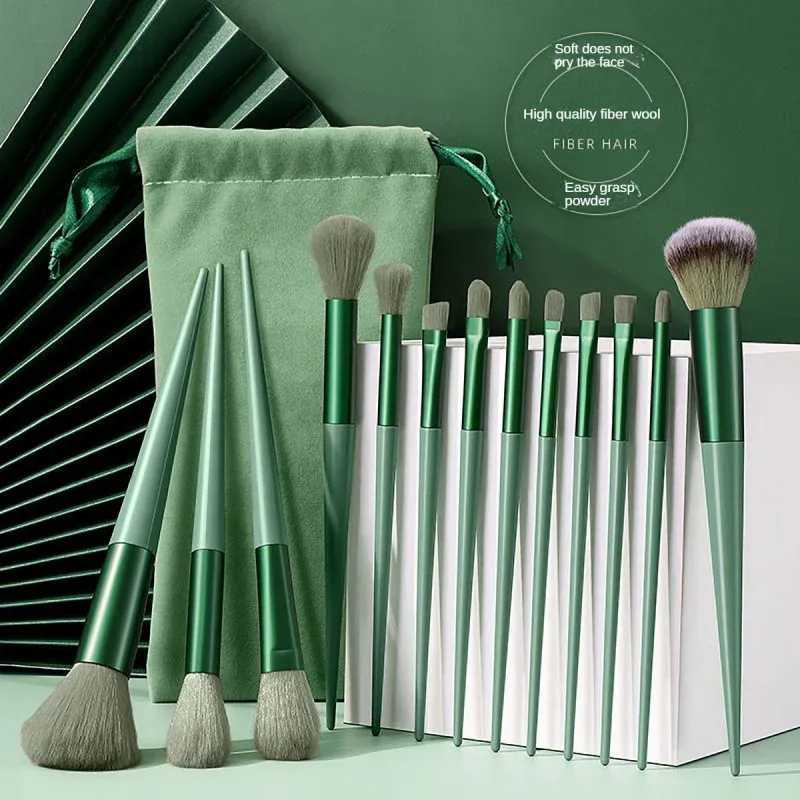Make-up-Pinselanzug für weiches Haar – Lidschatten-Puderpinsel, Foundation, Rouge, Highlight-Concealer – Make-up