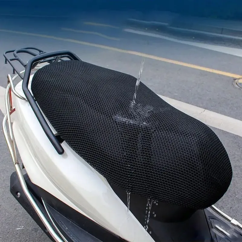 Motorrad 3D Atmungsaktive Mesh Schutz Kissen Sitz Abdeckung Wärmedämmung Air Pad Abdeckung Anti Slip Sonnencreme Stoßdämpfung