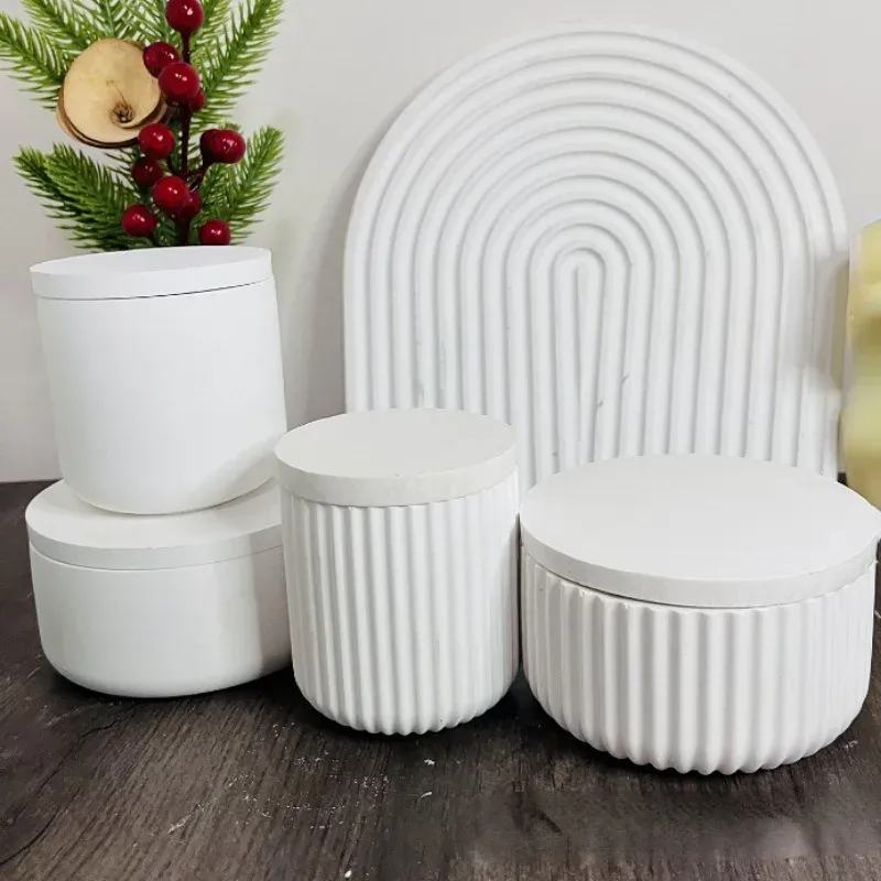 DIY handgemachte Gips Form Aroma Tasse Blumentopf Form Beton Form für Kerzen Glas Form Silikon Formen Zement Schmuck Box Formen