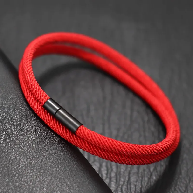 Lucky Red Herren Armband Bilayer Milan Thread Wrap Armband Outdoor Camping Survival Armband Lucky Red Amulett Brazalete Pulseria