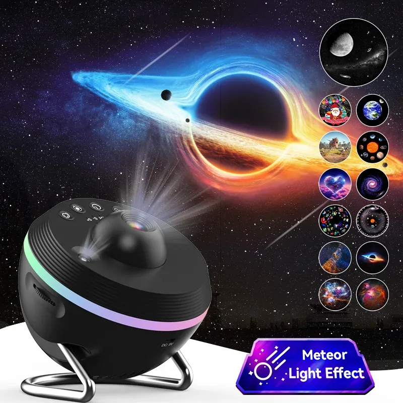 12 in 1 Galaxie Stern Projektor mit Meteor ultra klare Nachtlicht lampe Rotary Space Ball Planetarium Projektor Lichter für Kinder g