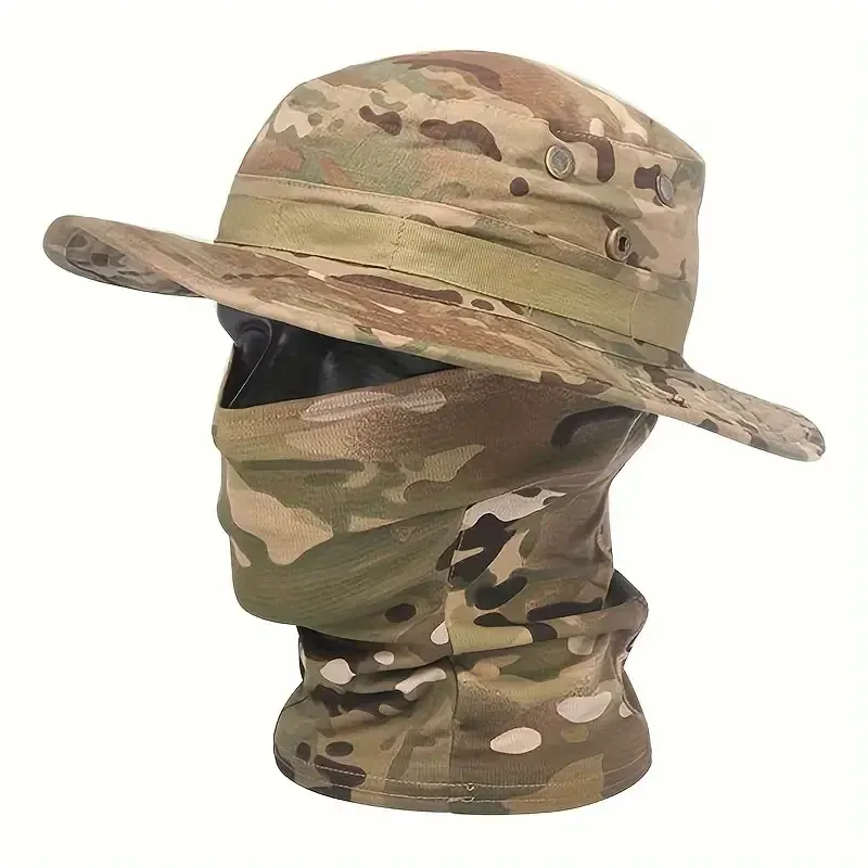 Camouflage Boonie Cap Sturmhaube Hut Anzug faltbare weiche Mütze Outdoor Jagd Angeln breite Krempe Hut Sonnenschutzkappen