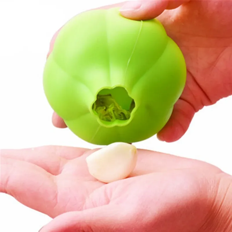 LMETJMA Magie Silikon Knoblauch Schäler Schälen Nützliche Knoblauch Schäler Maschine Knoblauch Stripper Peeling Kochen Gemüse Gadgets D0013