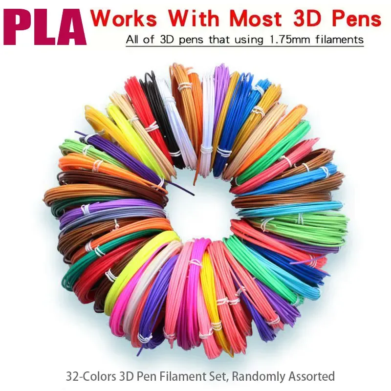 3D-Druckstift 3D PLA Filament 1,75mm 32 Farben mit verschiedenen Set-Kombinationen zur Auswahl Für 3D-Stift Pinsel-Linienmaterial