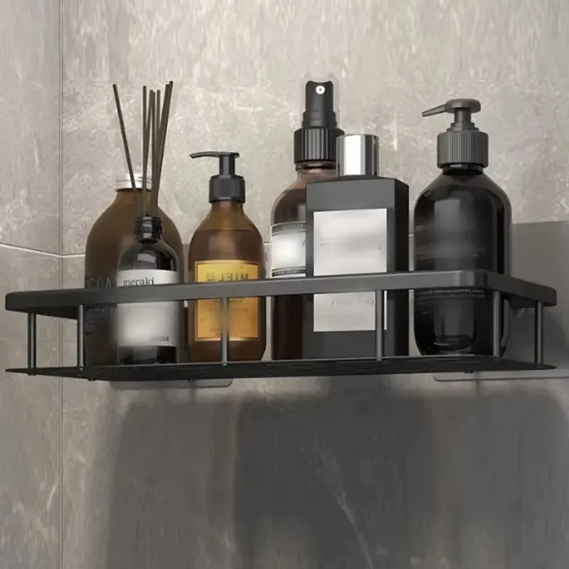 Bad Regal Make-Up Lagerung Organizer Shampoo Rack Dusche Regal Bad Zubehör Kein Bohrer Wand Regal