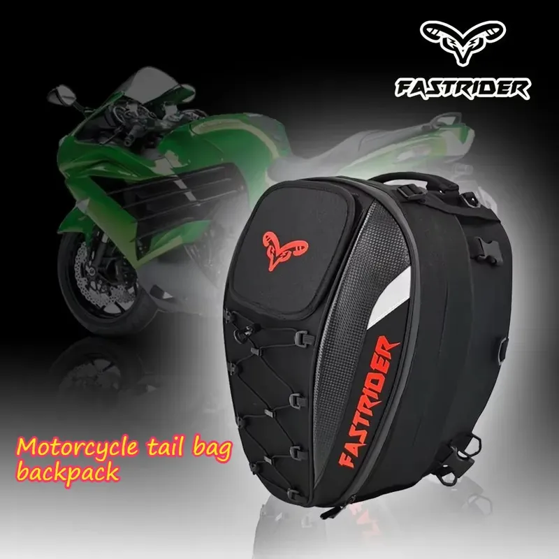 Neue wasserdichte Motorrad-Hecktasche, multifunktionale, langlebige hintere Motorrad-Sitztasche, hohe Kapazität, Motorrad-Tasche, Fahrer-Rucksack