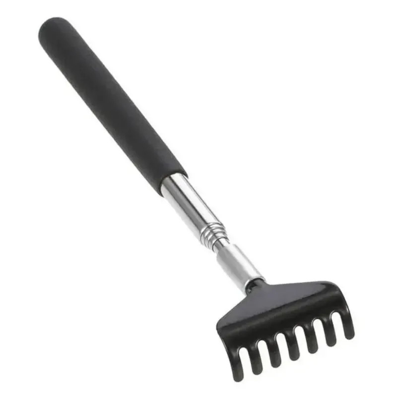 Teleskop-Rückenkratzer, Kratz-Rückenkratzer, Massagegerät, Metall-Edelstahl-Werkzeug mit Tragetasche