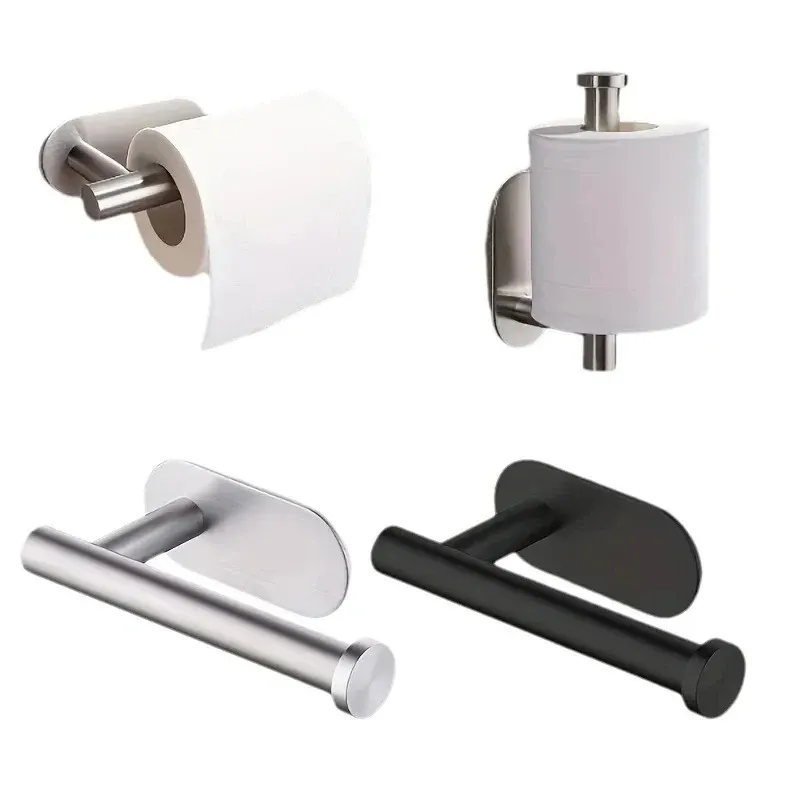 Papierrollenhalter aus Edelstahl, Wandmontage ohne Bohren, für Küche, Badezimmer, Wand und Papierhandtuch-Aufbewahrungsregal.