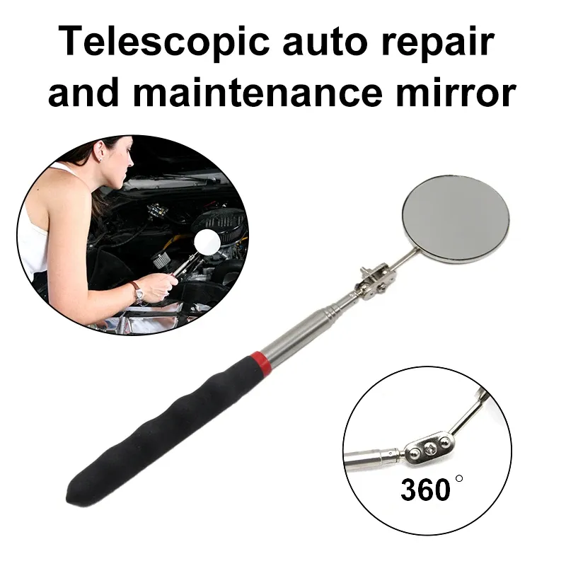 50 mm Erkennungs-Klappspiegel 360 °   Drehbarer Reflektor, universelles Zubehör für Autoreparaturwerkzeuge, Teleskop-Inspektionsspiegel am Boden
