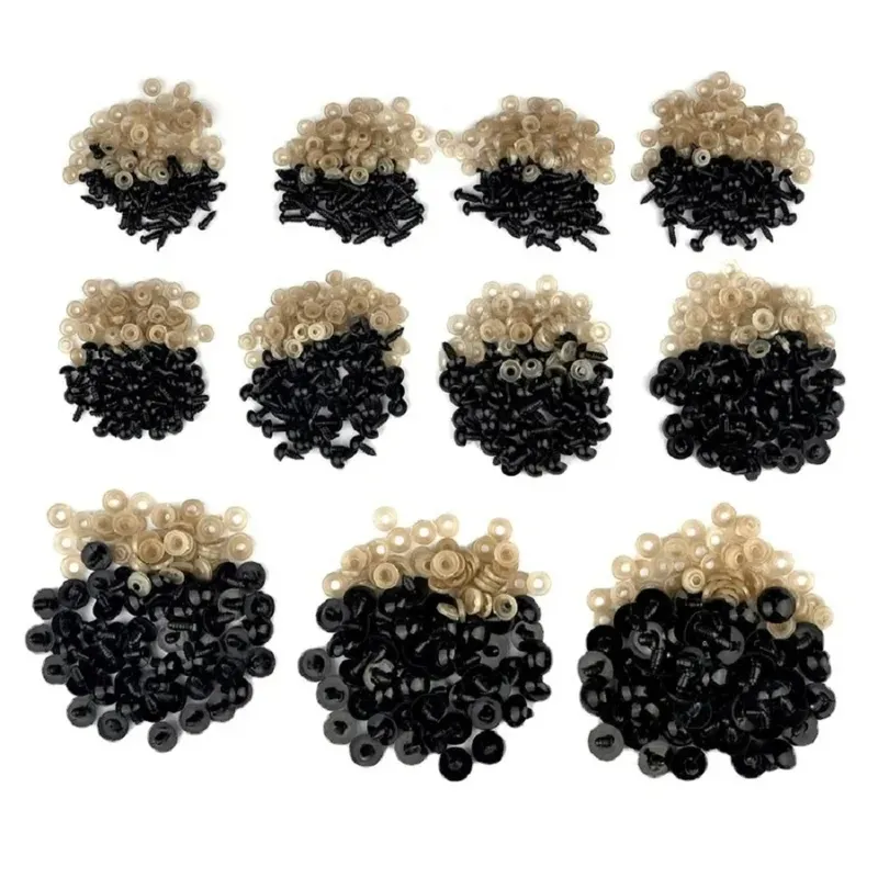 8/10/12/14mm Kunststoff Sicherheit Augen Für Spielzeug Diy Mix Größe Häkeln Tier Auge Für Puppe spielzeug Amigurumi Zubehör
