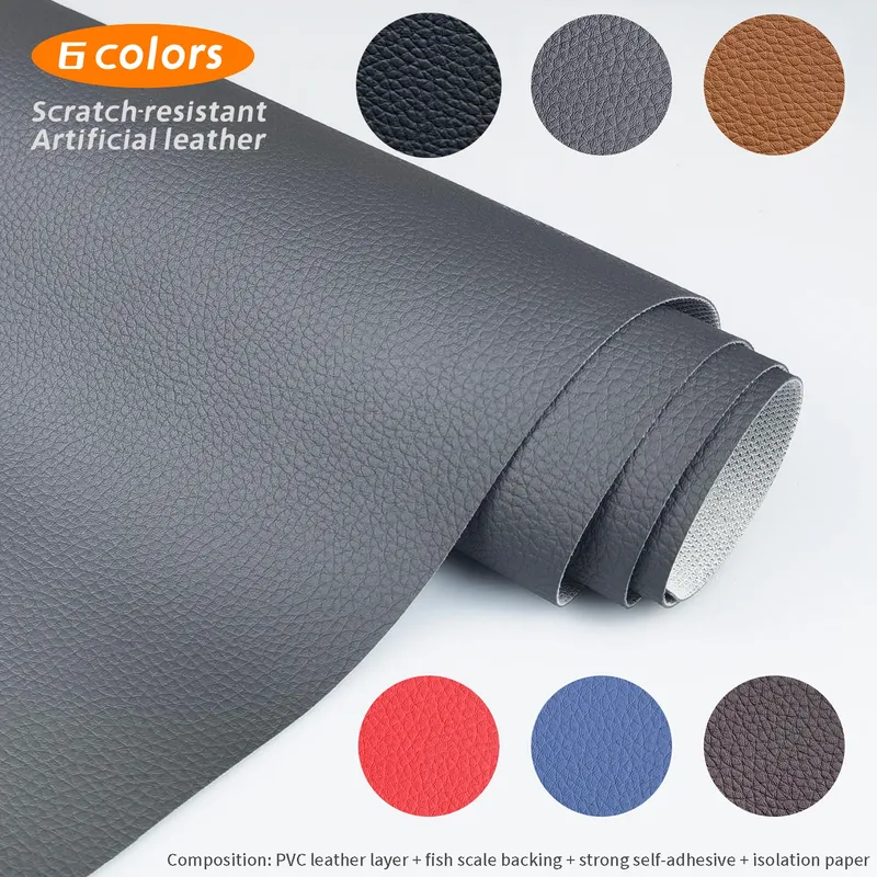 0,9mm weiches Kunstleder mit selbst klebenden Reparatur-Leders ofas, Leder tischen und Stühlen DIY Crafts PVC-Leder