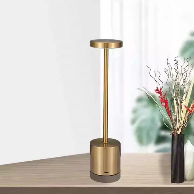 LED Kabellose Touch-Tischlampen Wiederaufladbare Schreibtischlampe 3 Farben Einstellbare Nachttischlampe Kreatives Ambientlicht Bar Raumdekor-Beleuchtung
