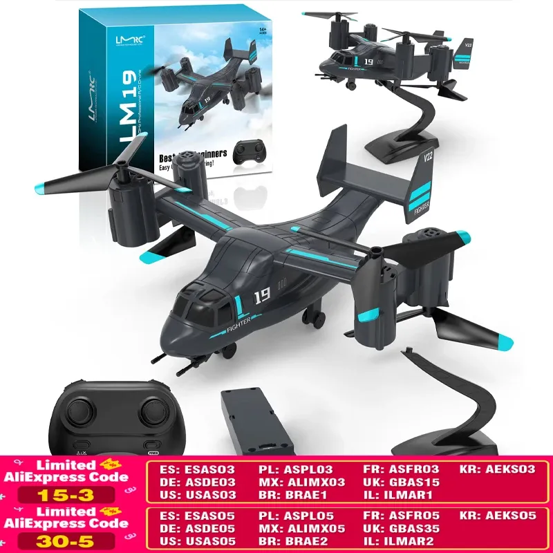 LM19 Fernbedienung Hubschrauber Drohne 480P Kamera Kämpfer Quadcopter Osprey Flugzeug RC Drohnen für Kinder Kinder Flugzeug Spielzeug Geschenke
